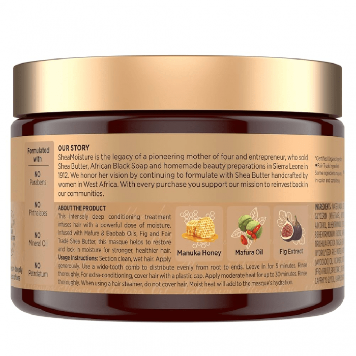SheaMoisture Manuka Honey & Mafura Oil Intensive Hydration Hair Masque - 326g - Image 3