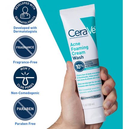CeraVe Acne Foaming Cream Cleanser 10% BPO 150ml