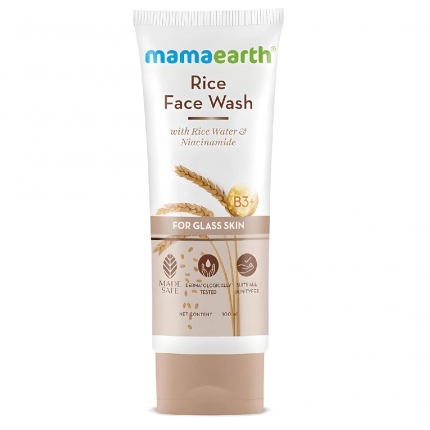 Mamaearth Rice Dewy Bright Face Wash With Rice Water & Niacinamide, 100 ml