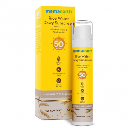 Mamaearth Rice Water Dewy Sunscreen with SPF 50 PA++++