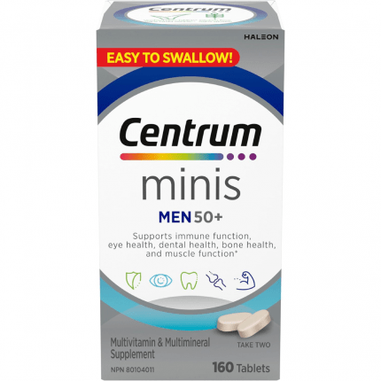 Centrum Men 50+ Multivitamins Supplement for, 160 Mini Tablets