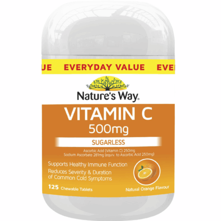 Nature's Way Vitamin C 500mg 125 Chewable Tablets