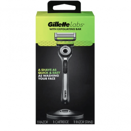 Gillette LabsWith Exfoliating Bar Men`s Razor, 1 Razor , 1 Cartridge & 1 Stand