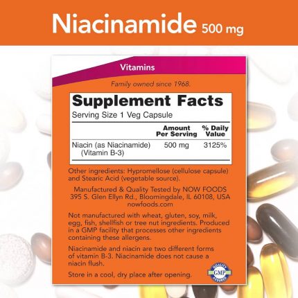now foods Niacinamide 500mg 100 Caps