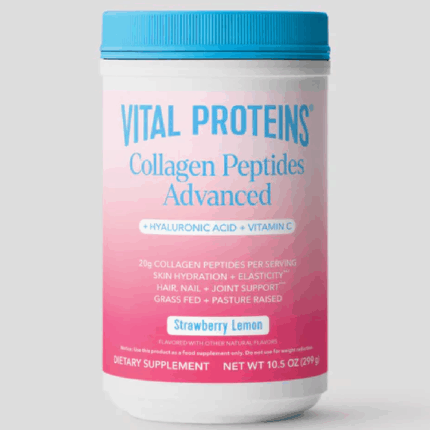 Vital Proteins Advanced Collagen Peptides, Hyaluronic Acid+ Vitamin C, Strawberry Lemon 299g