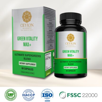 Ceylon Science Green Vitality Max+ 60 Veg Capsules