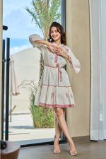 Boho Breeze Embroidered Flared Dress