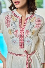Boho Breeze Embroidered Flared Dress - Image 13