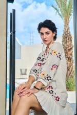 Floral Harmony Embroidered Shift Dress