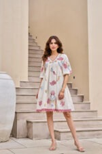 Boho Paradise Embroidered Cotton Dress