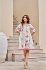 Boho Paradise Embroidered Cotton Dress