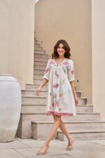 Boho Paradise Embroidered Cotton Dress