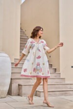Boho Paradise Embroidered Cotton Dress