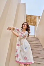 Boho Paradise Embroidered Cotton Dress