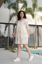 Meadow Bloom Embroidered Cotton Dress