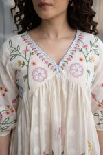 Meadow Bloom Embroidered Cotton Dress