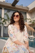 Meadow Bloom Embroidered Cotton Dress