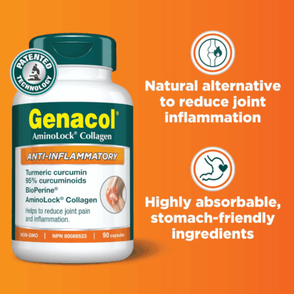 Genacol Anti-Inflammatory – Turmeric Curcumin Supplement , Relieves Inflammation and Joint Pain, 90 Capsules