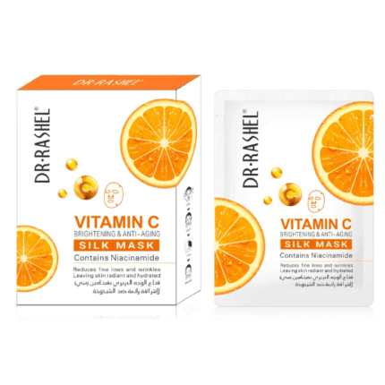 Dr.Rashel Vitamin C Brightening & Anti-Aging Silk Masks, 28g × 10 Pcs