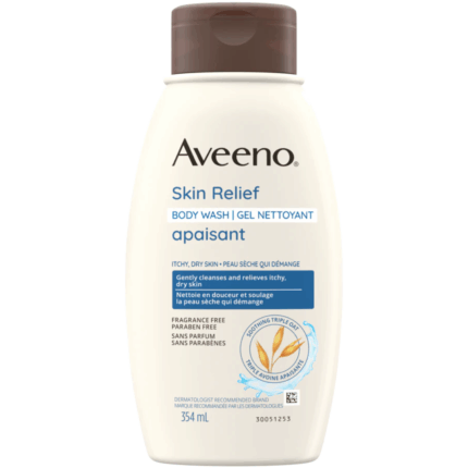 Aveeno Skin Relief Body Wash, Fragrance-Free, Itchy, Dry Skin Feeling Soothed & Moisturized, 354ml