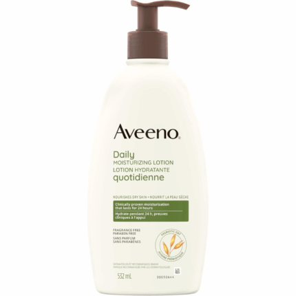 Aveeno Daily Moisturizing Lotion, Dry Skin, Daily Moisturizer, Fragrance Free, 532mL