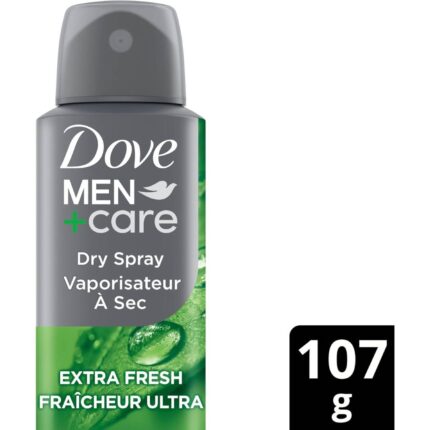 Dove Men+Care Antiperspirant Deodorant Dry Spray For Men Extra Fresh 72-hour Sweat and Odour protection Extra Fresh With Triple Defense Technology, 107g