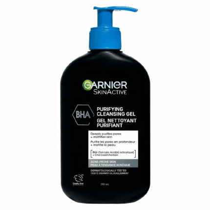 Garnier SkinActive BHA Purifying Cleansing Gel with Salicylic Acid and Charcoal 250ml