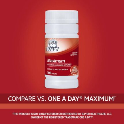 21st Century, One Daily, Unisex, Maximum, Multivitamin Multimineral, 100 Tablets