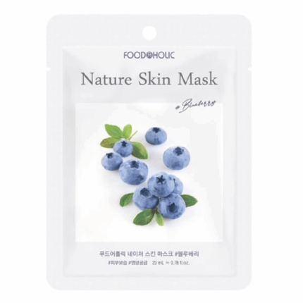 Food A Holic Nature Skin Mask Sheet Blueberry , 23ml , 1Pcs