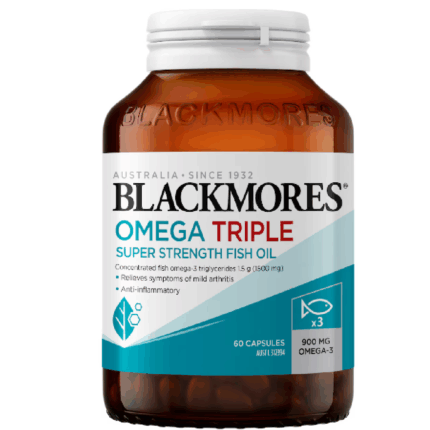 Blackmores Omega Triple Fish Oil 1500mg 60 Capsules