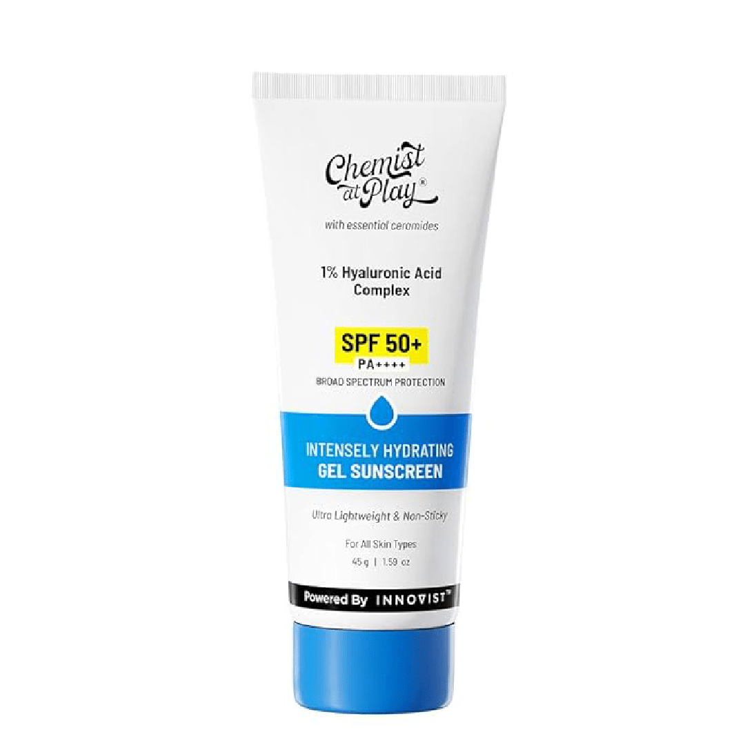 Chemist at Play Intensely Hydrating Gel Sunscreen _ SPF 50+ PA++++ _ Ultra-Lightweight & Non-Sticky _ With Hyaluronic Acid & Ceramides _ for Normal, Dry, Oily, Combination skin types _ 45gm (3)