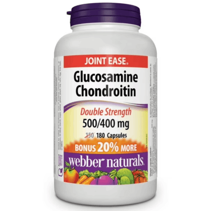 Webber Naturals® Glucosamine Chondroitin Double Strength, 500_400 mg, 180 Capsules