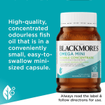 Blackmores Omega Mini Double Concentrate 400 Capsules Omega-3 500mg