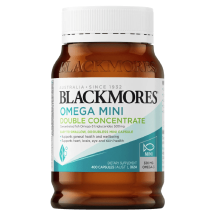 Blackmores Omega Mini Double Concentrate 400 Capsules Omega-3 500mg