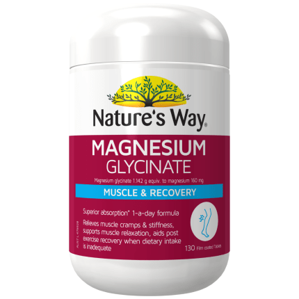 Nature's Way Magnesium Glycinate 130 tablets, One-a-day