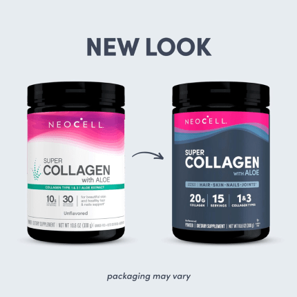 Neocell Super Collagen Type 1 & 3 with Aloe Extract 10.6 Oz (300g) (Packaging may vary)