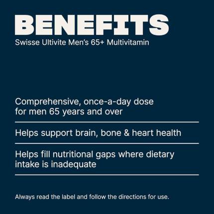Swisse Ultivite Men's 65+ Multivitamin - 60 Tablets