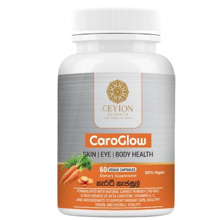 Ceylon Science CaroGlow 700mg, 60 Veg Capsules
