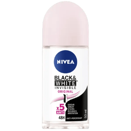 Nivea - Black & White Invisible Clear 48H Anti-Perspirant Deodorant Roll On - 50ml