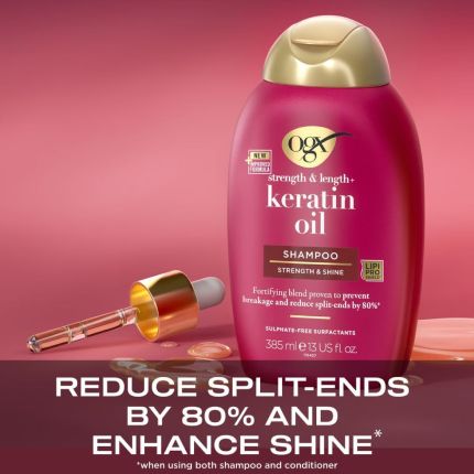 OGX Strength & Length + Keratin Oil Shampoo 385ml (4)