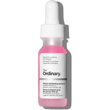 The Ordinary PHA 5% Exfoliating Lip Serum, Hydrating Overnight Lip Exfoliator Treatment, 15ml (3)