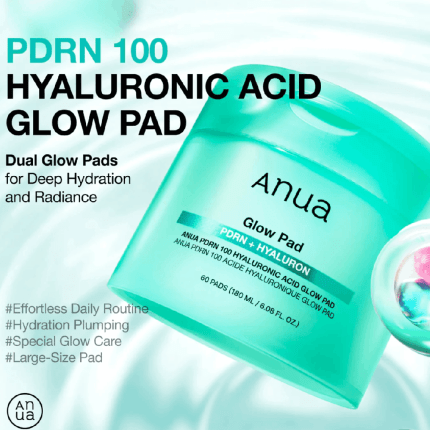anua pdrn 100 hyaluronic acid glow pads