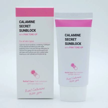 K-Secret Calamine Secret Sunblock with Pink Tone Up 50ml SPF50+ PA++++ K