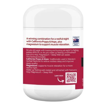 Natures Way Magnesium + Sleep Well 60 Tablets