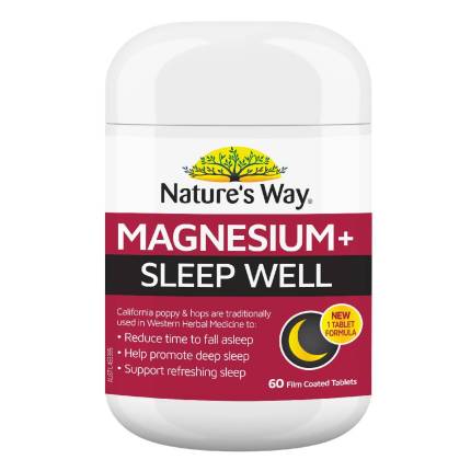 Natures Way Magnesium + Sleep Well 60 Tablets