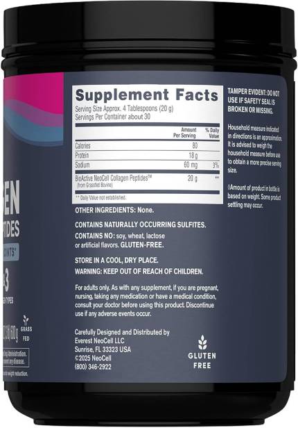 Neocell Super Collagen Peptides Unflavored 21.1 oz 600 G