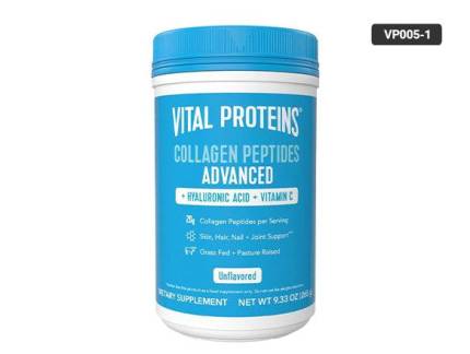 Vital Proteins Collagen Peptides Powder Advanced with Hyaluronic Acid & Vitamin C,Unflavored,265g
