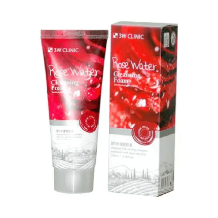 3W CLINIC, ROSE WATER CLEANSING FOAM