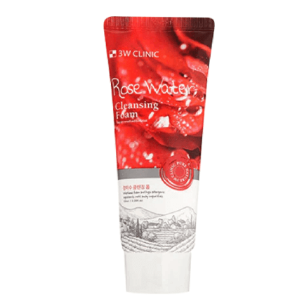 3W CLINIC, ROSE WATER CLEANSING FOAM
