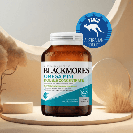 Blackmores Omega Mini Double Concentrate 200 Capsules (Omega-3 500 mg)
